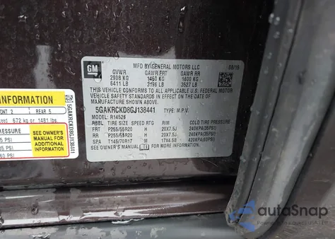 2016 Buick Enclave Premium from USA, damaged, VIN 5GAKRCKD8GJ138441